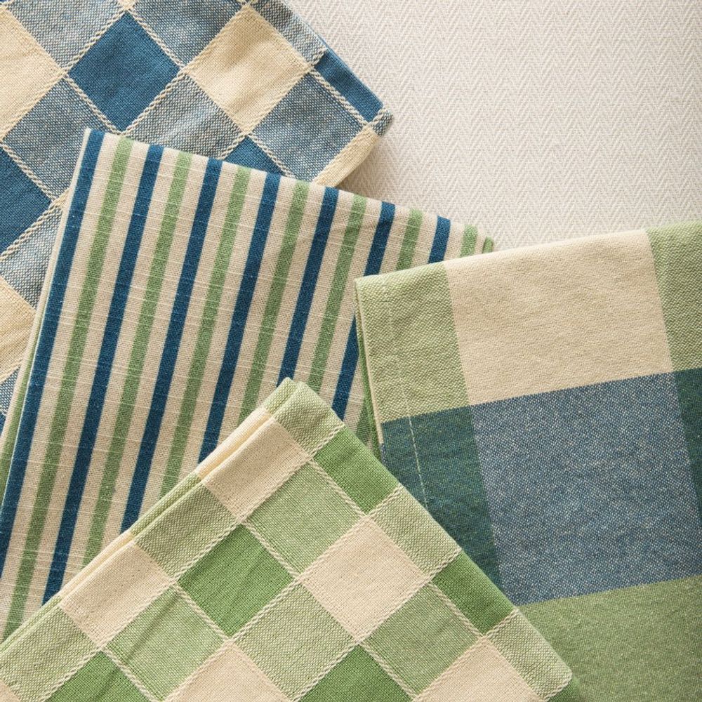Napkins - Check Woven Cotton Napkin - MAHE HOMEWARE