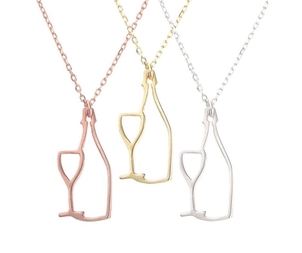 Cadeaux - Le collier à pendentif Flacon - CHAMPAGNE EVERY DAY