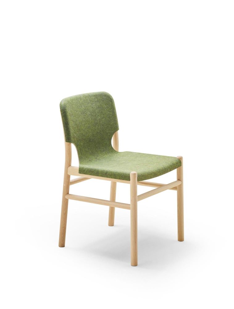 Assises pour bureau - Chaise Xume en PET et bois de chêne - ALKI