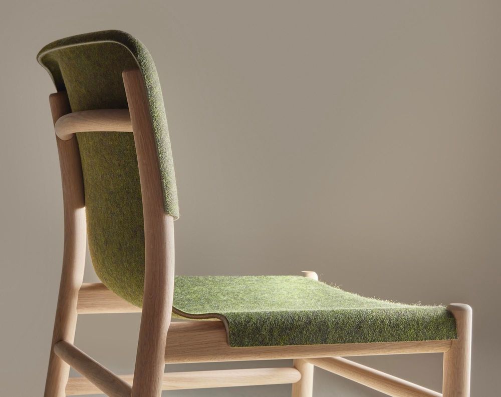 Assises pour bureau - Chaise Xume en PET et bois de chêne - ALKI