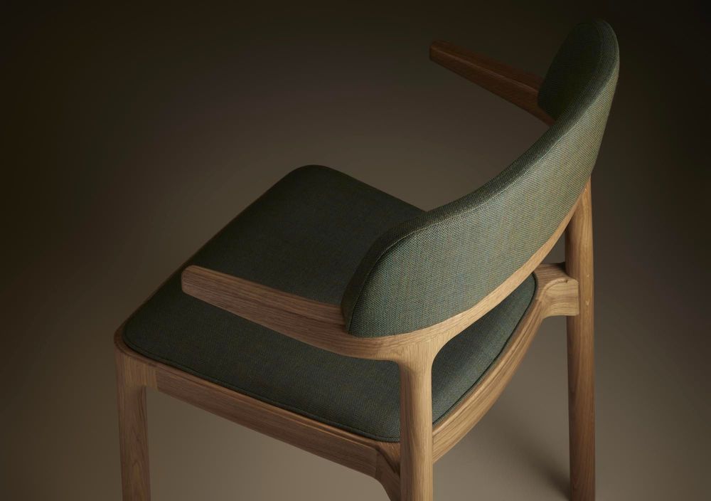 Assises pour bureau - Chaise Orria en bois de chêne - ALKI