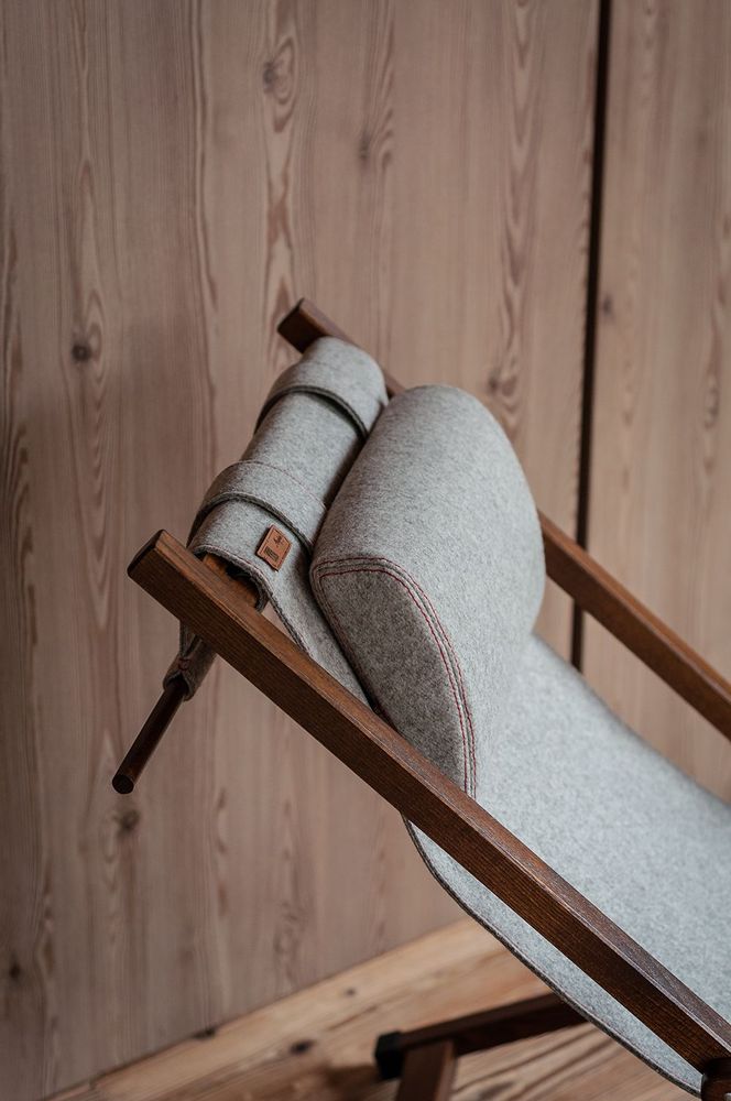 Deck chairs - Chilean - Robinia wood chair CL104 - AZUR CONFORT