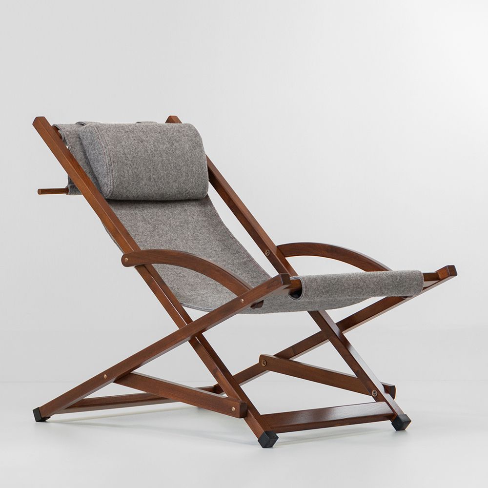 Deck chairs - Chilean - Robinia wood chair CL104 - AZUR CONFORT