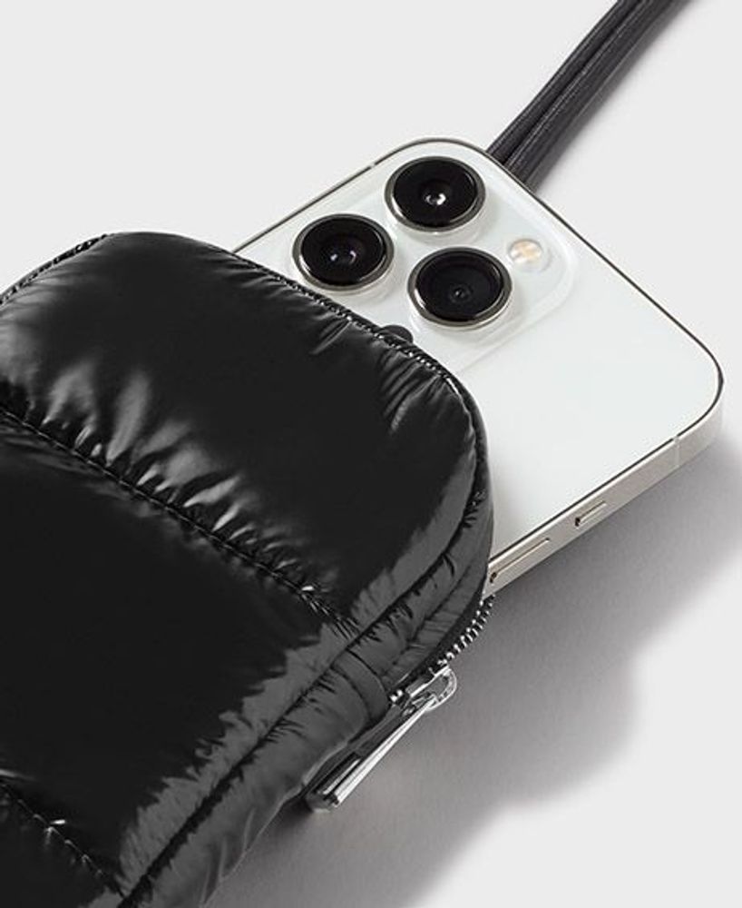 Travel accessories - Black Glossy Phone Bag ♻️ - WOUF