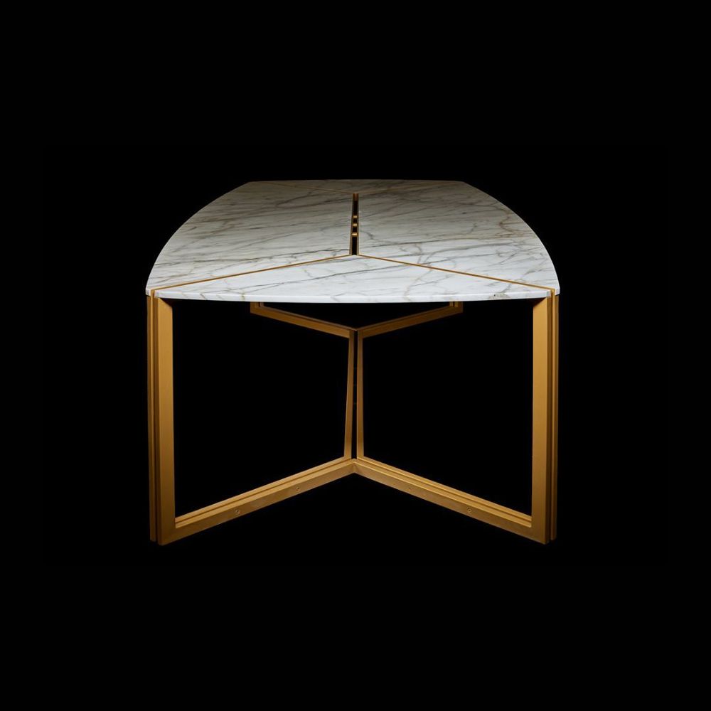 Dining Tables - Eklettica Dining Table - Calacatta - ATELIER PLUS MONTECARLO