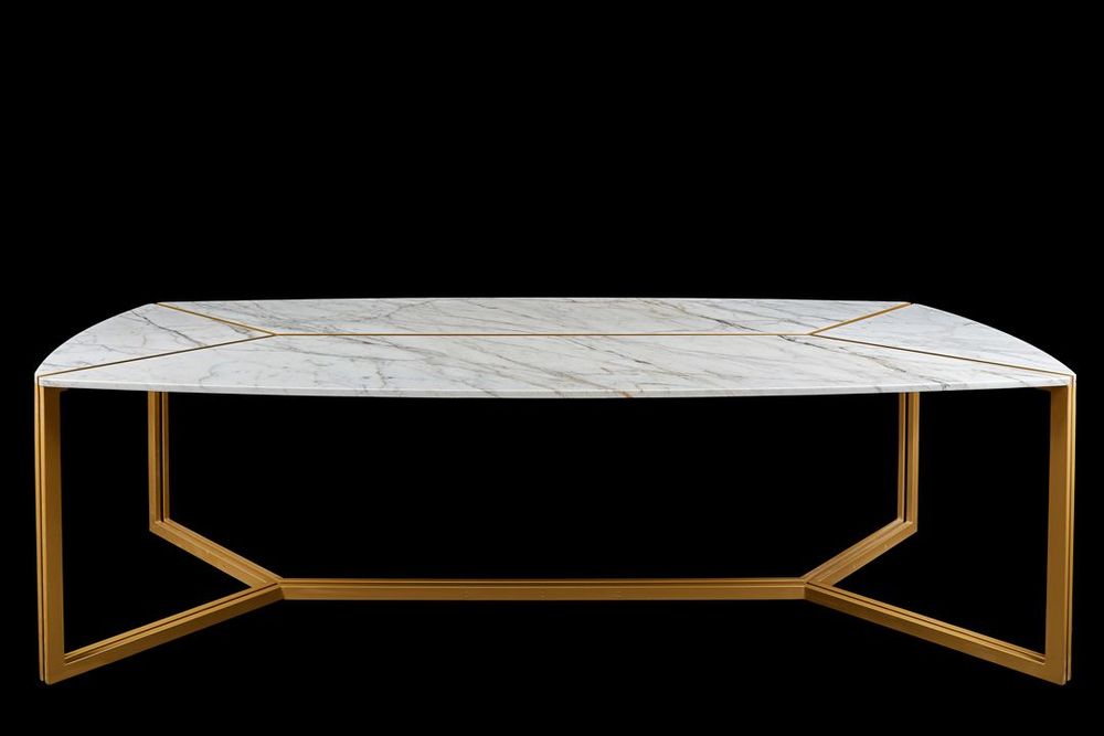 Dining Tables - Eklettica Dining Table - Calacatta - ATELIER PLUS MONTECARLO