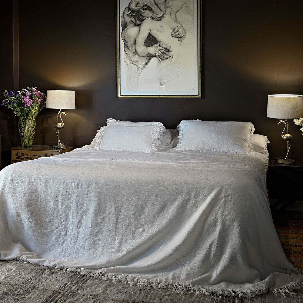 Throw blankets - 100% Linen bedspreads and plaids - DE.LENZO