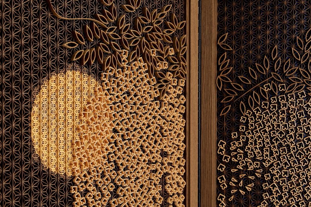 Partitions - Wisteria flowers at night - SHIOZAWA KUMIKO