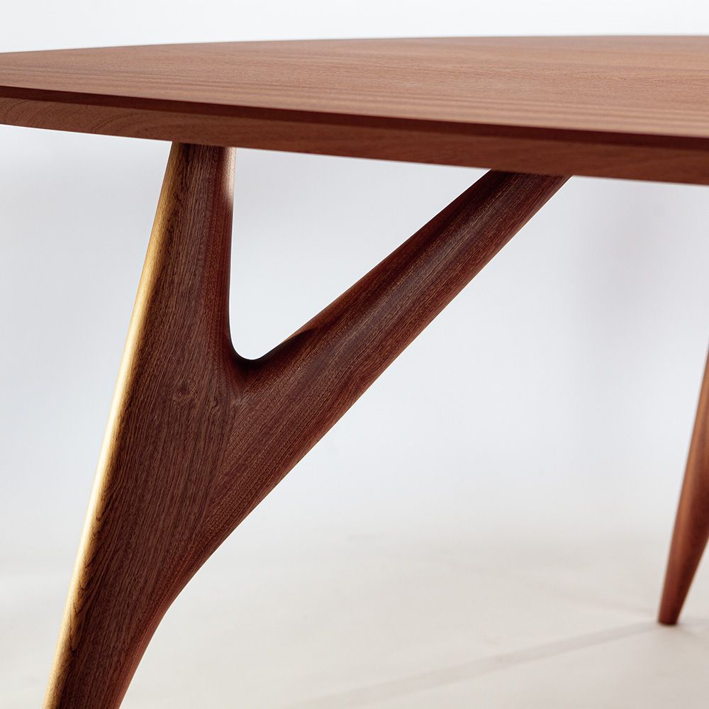 Tables Salle à Manger - Ted MASTERPIECE Mahogny-Table en Bois Massif Large - GREYGE