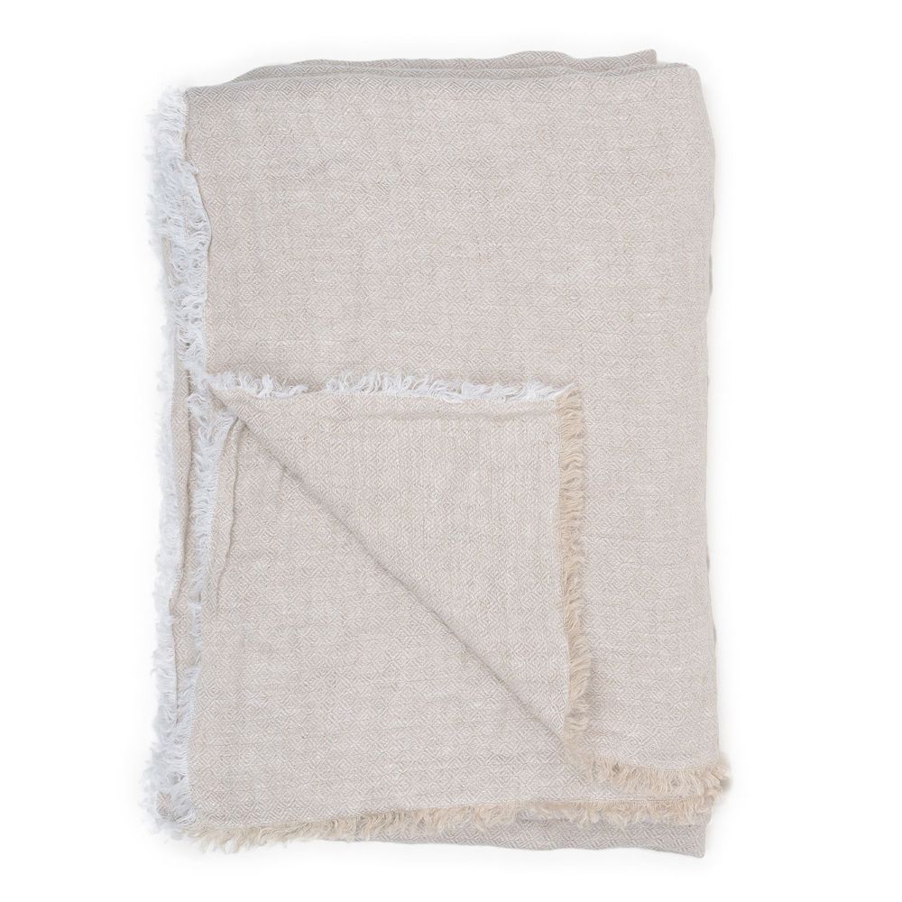 Plaids - Plaids en lin chevron - LE MONDE SAUVAGE BEATRICE LAVAL