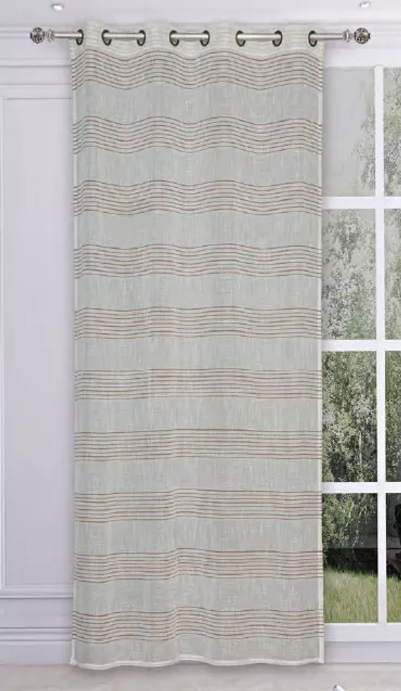 Rideaux et voilages - Rideau Voilage MONACO - Panneau à œillets - 140 x 260 cm - Col Naturel - IPC DECO DELL'ARTE
