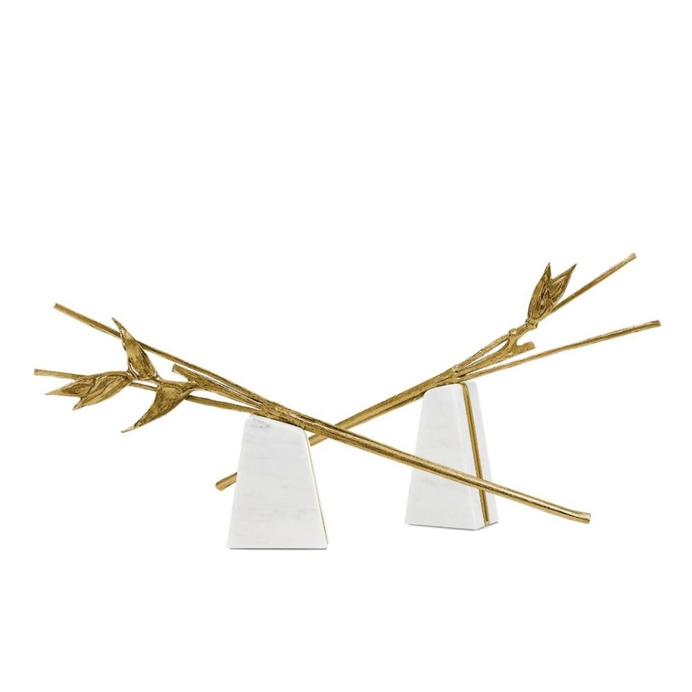 Sculptures, statuettes et miniatures - Escape - Sculpture en or ; Design organique ; Décoration en marbre et laiton ; - MAEVE