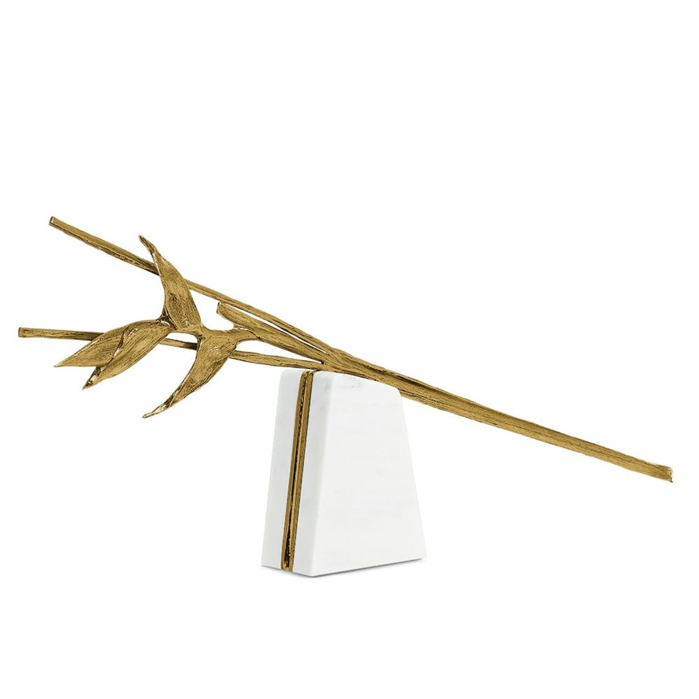 Sculptures, statuettes et miniatures - Escape - Sculpture en or ; Design organique ; Décoration en marbre et laiton ; - MAEVE