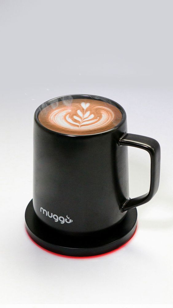 Autres fournitures bureau  - Muggo Volt grande tasse noir chargeur rapide téléphone garde café thé chaud - OUI SMART