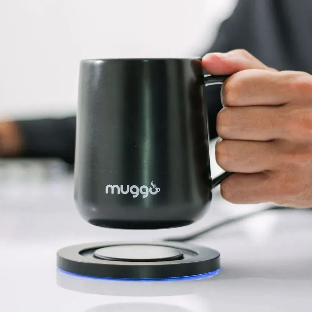 Autres fournitures bureau  - Muggo Volt grande tasse noir chargeur rapide téléphone garde café thé chaud - OUI SMART