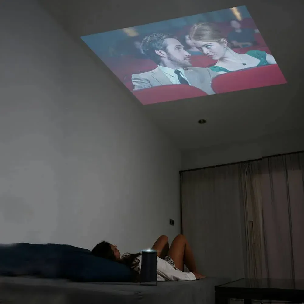 Office design and planning - Lenso Neptune projector video projector wall ceiling removable desk bedroom living room LCD Netflix - OUI SMART