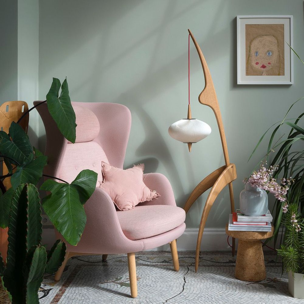 Objets design - Lampadaire "Mante Religieuse" Finition Chêne Naturel - RISPAL