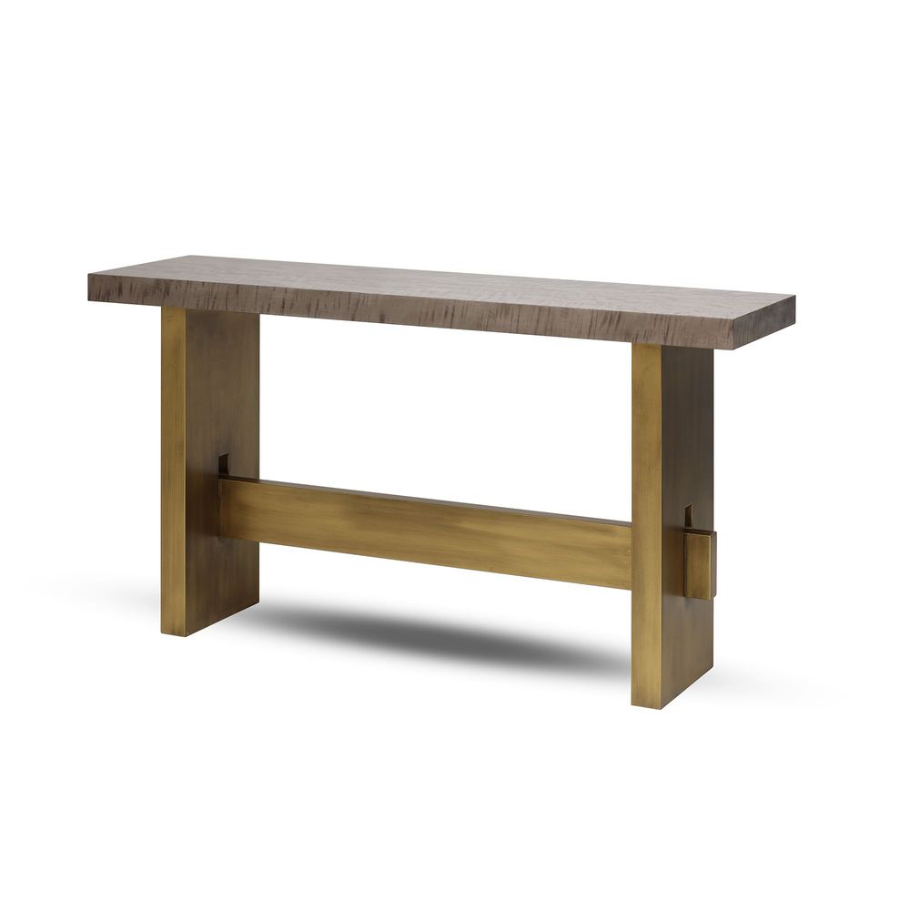 Console table - Geometry Console in White Ebony Wood - DUISTT
