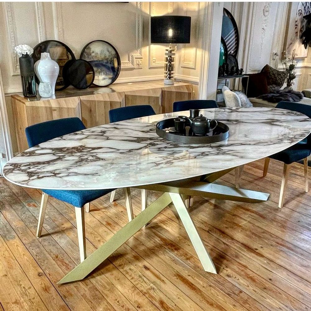 Dining Tables - Dining Table and Versatile Leg - COLOMBUS MANUFACTURE FRANCE