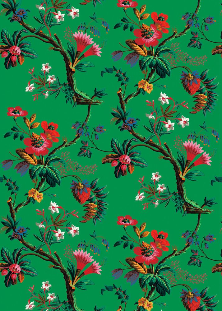 Wallpaper - WALLPAPER FLOWERS OF THE ISLES - PARADISIO IMAGINARIUM