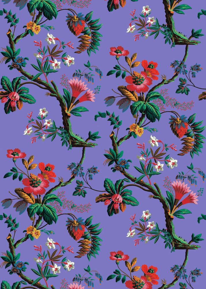 Wallpaper - WALLPAPER FLOWERS OF THE ISLES - PARADISIO IMAGINARIUM