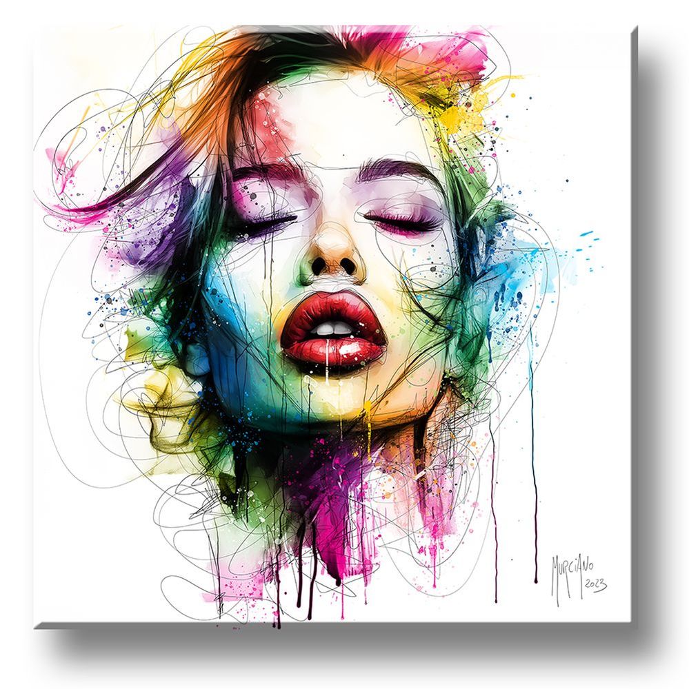 Tableaux - Rêve sensuel peinture street pop colorée et sensuel par Murciano 50x50 cm - MUUSE