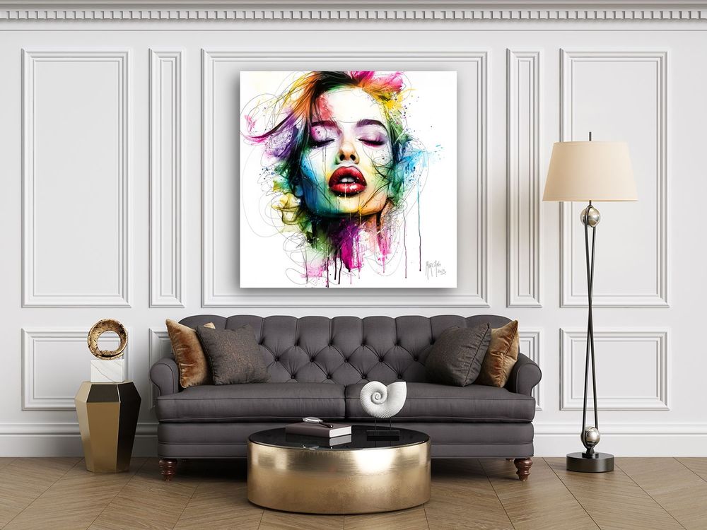 Tableaux - Rêve sensuel peinture street pop colorée et sensuel par Murciano 50x50 cm - MUUSE