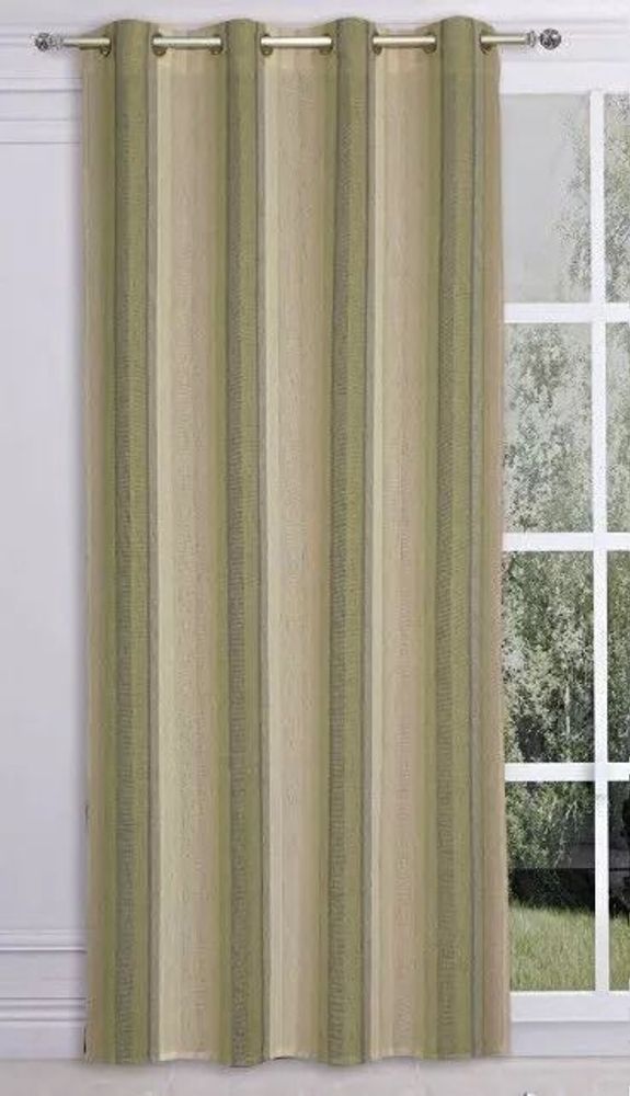 Curtains and window coverings - MONACO Voile Curtain - Panel with eyelets - 140 x 260 cm - Green Collar - IPC DECO DELL'ARTE