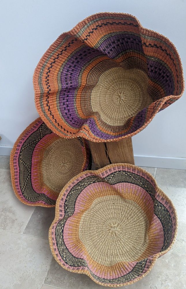 Pièces uniques - Corbeille wavy, Ghana - MALKIA HOME