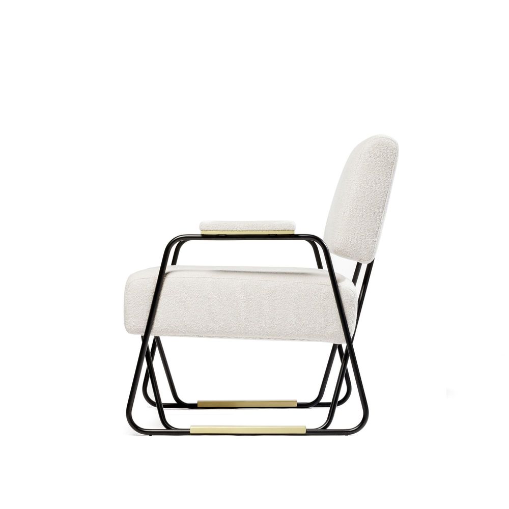 Lounge chairs for hospitalities & contracts - Apollo Armchair in Iron Lacquered Structure - DUISTT