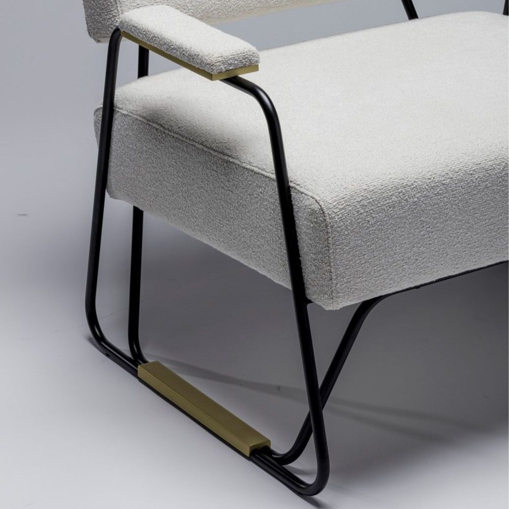 Lounge chairs for hospitalities & contracts - Apollo Armchair in Iron Lacquered Structure - DUISTT