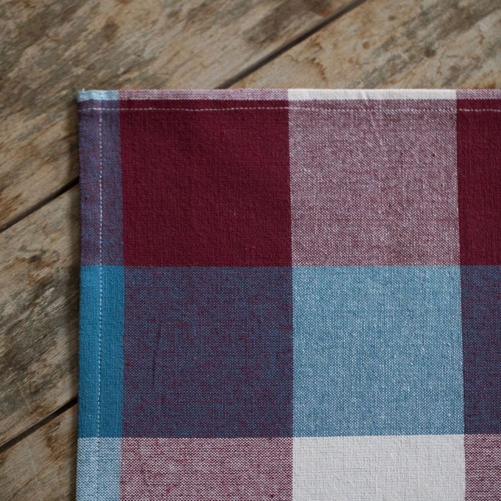 Sets de table - Napperon en Coton Multicolore Tissé à Carreaux - MAHE HOMEWARE