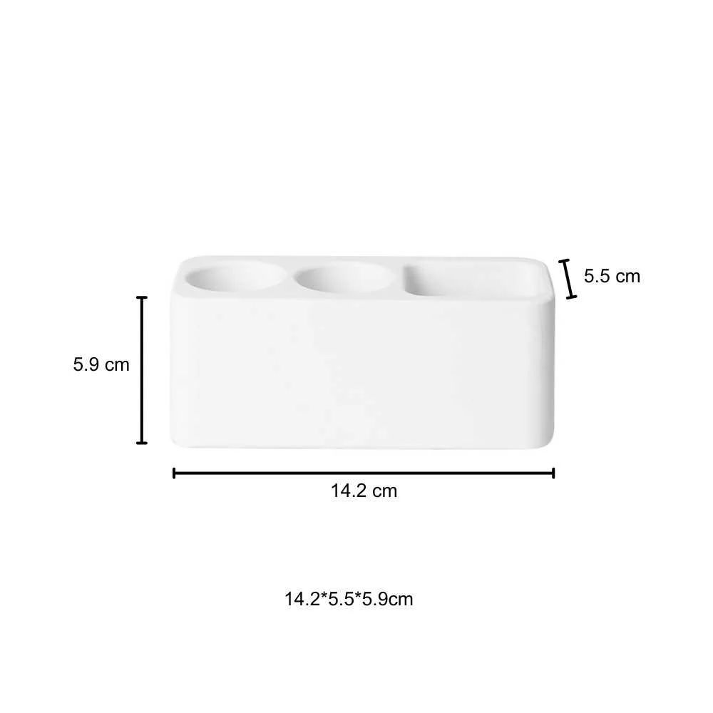 Chambres d'hôtels - Porte brosse à dents en pierre absorbant l'eau anti odeur anti moisissure blanc OLIKA - OSNA