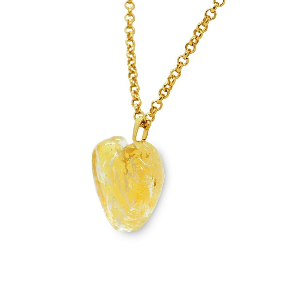 Bijoux - Collier coeur ORUS en verre de Murano - Doré - Verre - MILODINA