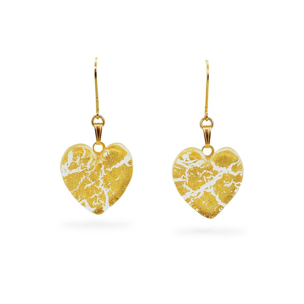 Loungewear - ORUS COEUR Murano Glass Earrings - Gold - MILODINA
