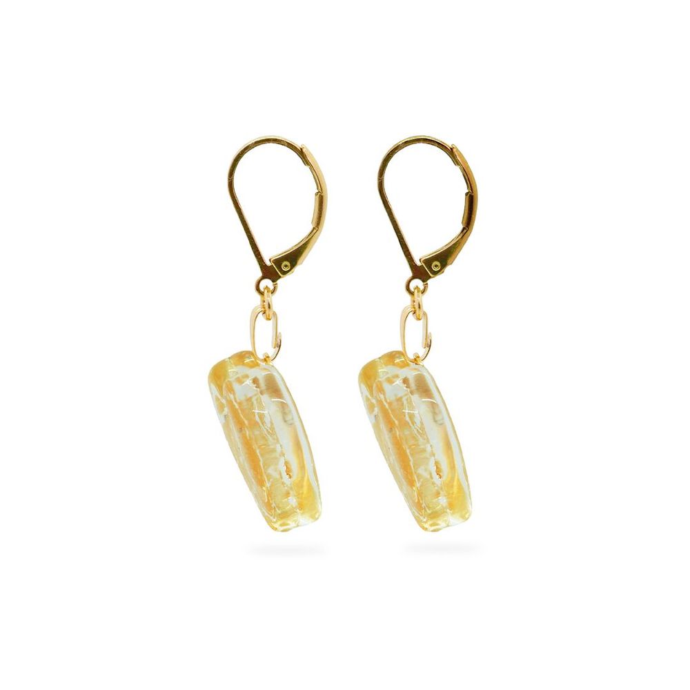 Loungewear - ORUS COEUR Murano Glass Earrings - Gold - MILODINA