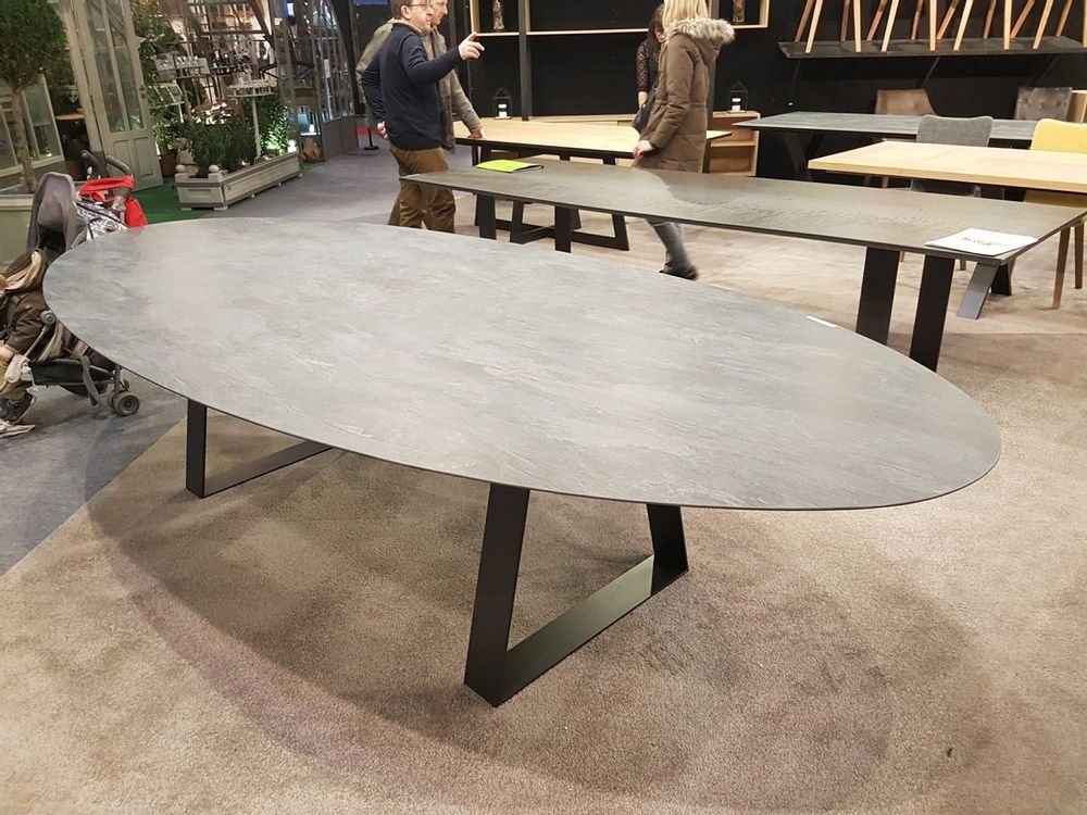 Dining Tables - Topaz foot ceramic dining table - COLOMBUS MANUFACTURE FRANCE