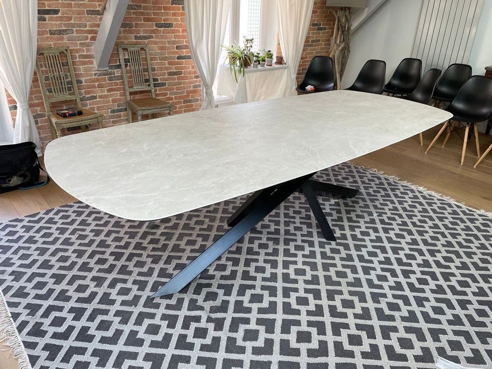 Tables Salle à Manger - Table repas en céramique Pied Versatile Colombus International - COLOMBUS MANUFACTURE FRANCE