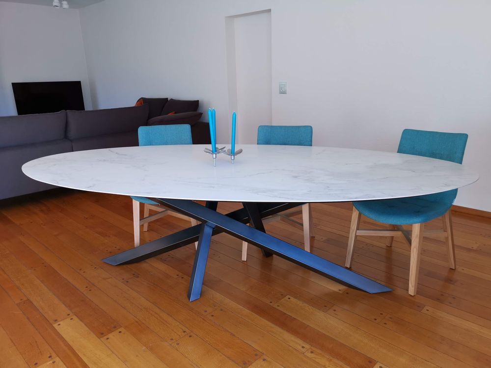 Tables Salle à Manger - Table repas en céramique Pied Versatile Colombus International - COLOMBUS MANUFACTURE FRANCE