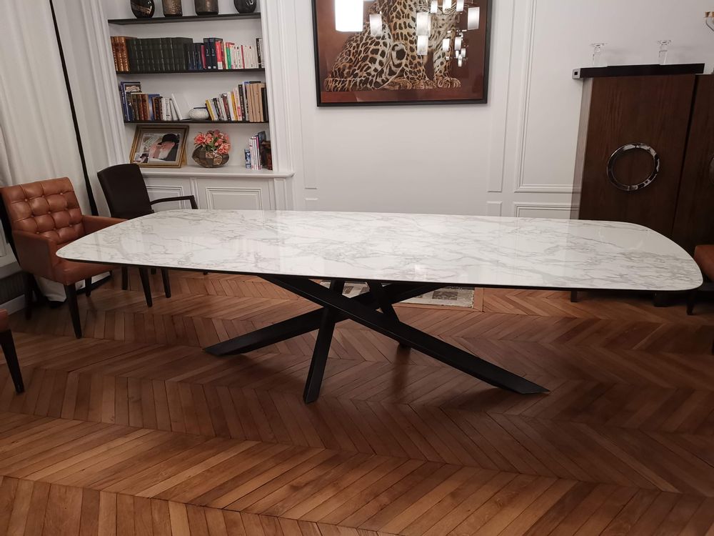 Tables Salle à Manger - Table repas en céramique Pied Versatile Colombus International - COLOMBUS MANUFACTURE FRANCE