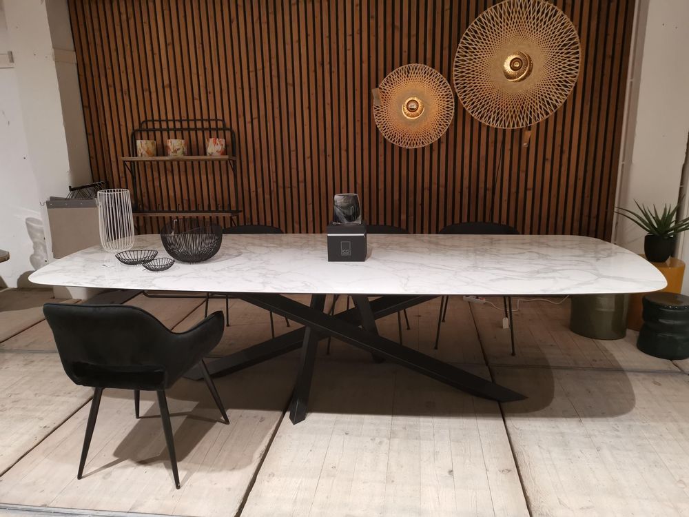 Tables Salle à Manger - Table repas en céramique Pied Versatile Colombus International - COLOMBUS MANUFACTURE FRANCE