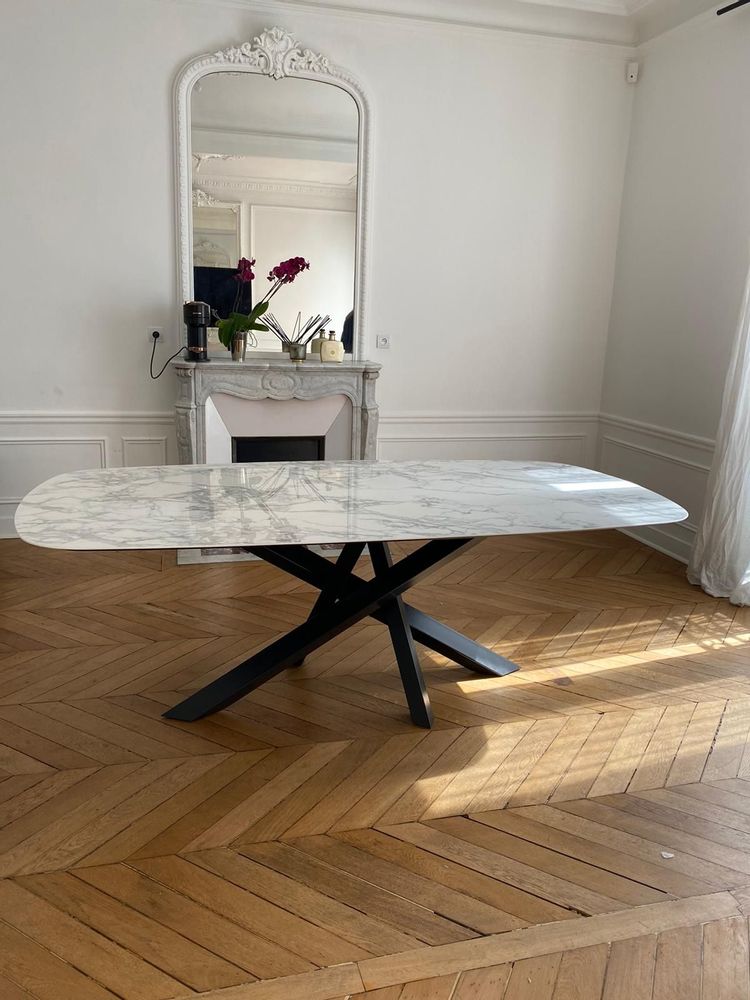 Tables Salle à Manger - Table repas en céramique Pied Versatile Colombus International - COLOMBUS MANUFACTURE FRANCE
