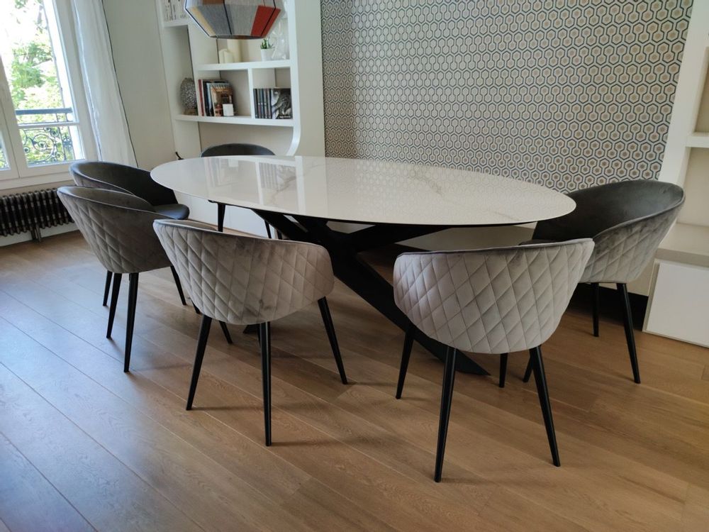 Tables Salle à Manger - Table repas en céramique Pied Versatile Colombus International - COLOMBUS MANUFACTURE FRANCE