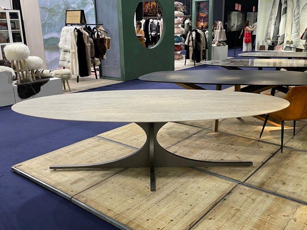 Dining Tables - Dining Table in ceramic with Eleonore Leg - COLOMBUS MANUFACTURE FRANCE