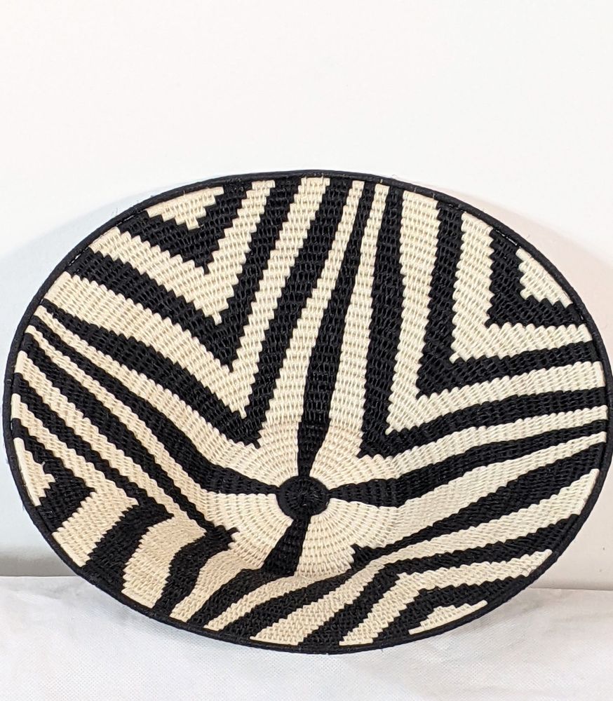 Unique pieces - Black and cream zebra basket - MALKIA HOME