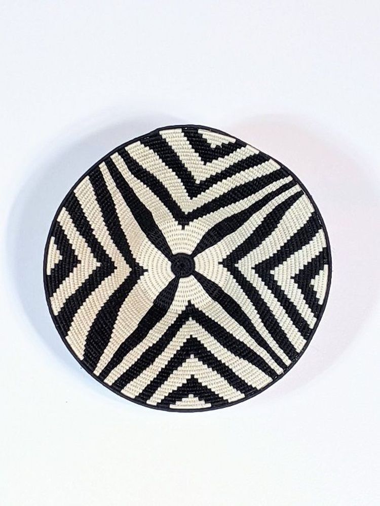 Unique pieces - Black and cream zebra basket - MALKIA HOME