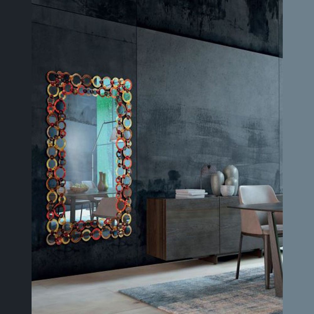 Ensembles muraux - Miroir Vénitien - Anneaux en verre - MILODINA