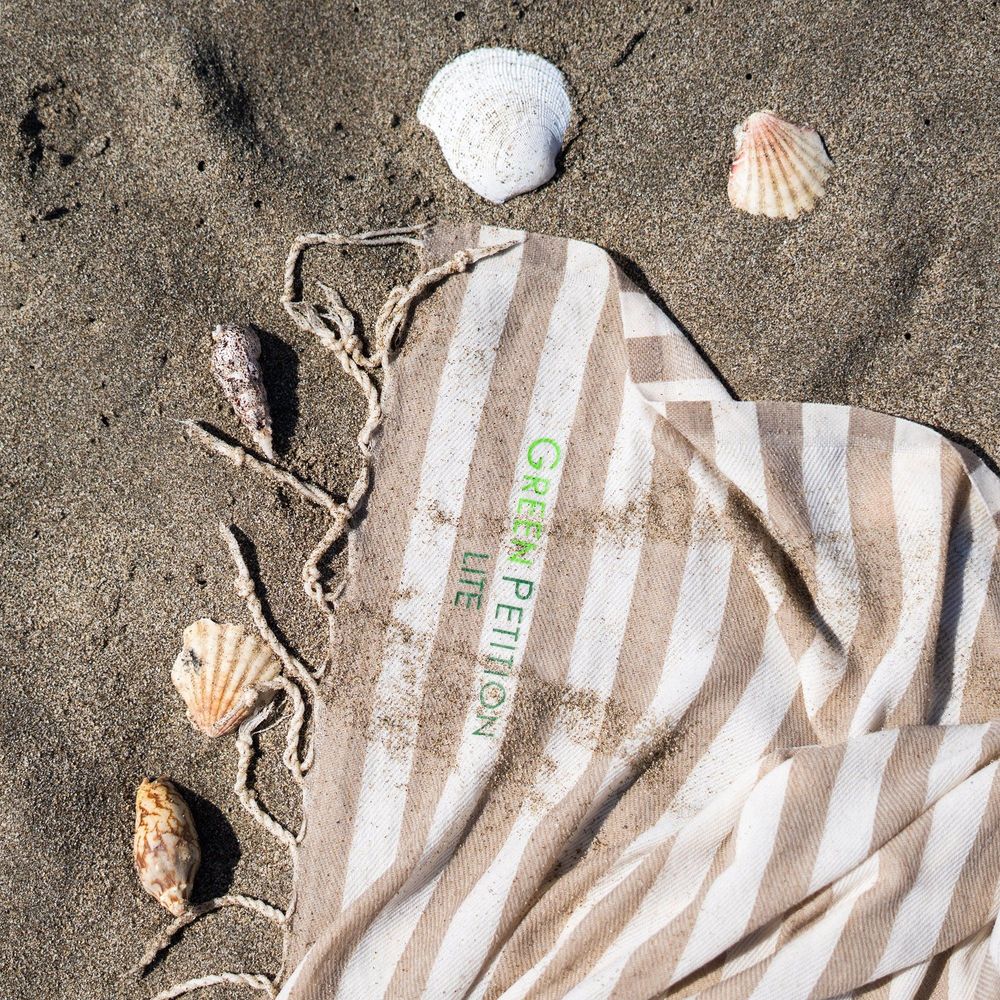 Paréos - Serviette à fouta Mare Sand Beige 90x180 cm - GREEN PETITION