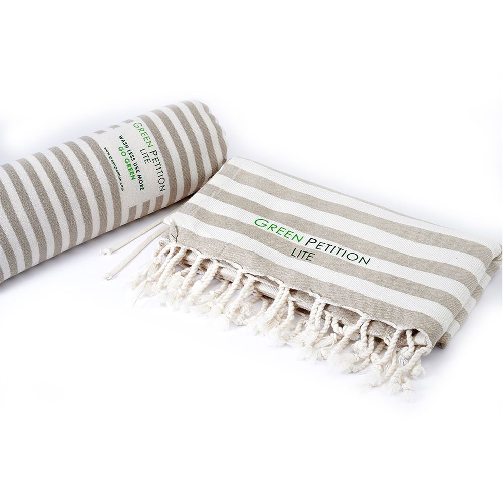 Paréos - Serviette à fouta Mare Sand Beige 90x180 cm - GREEN PETITION
