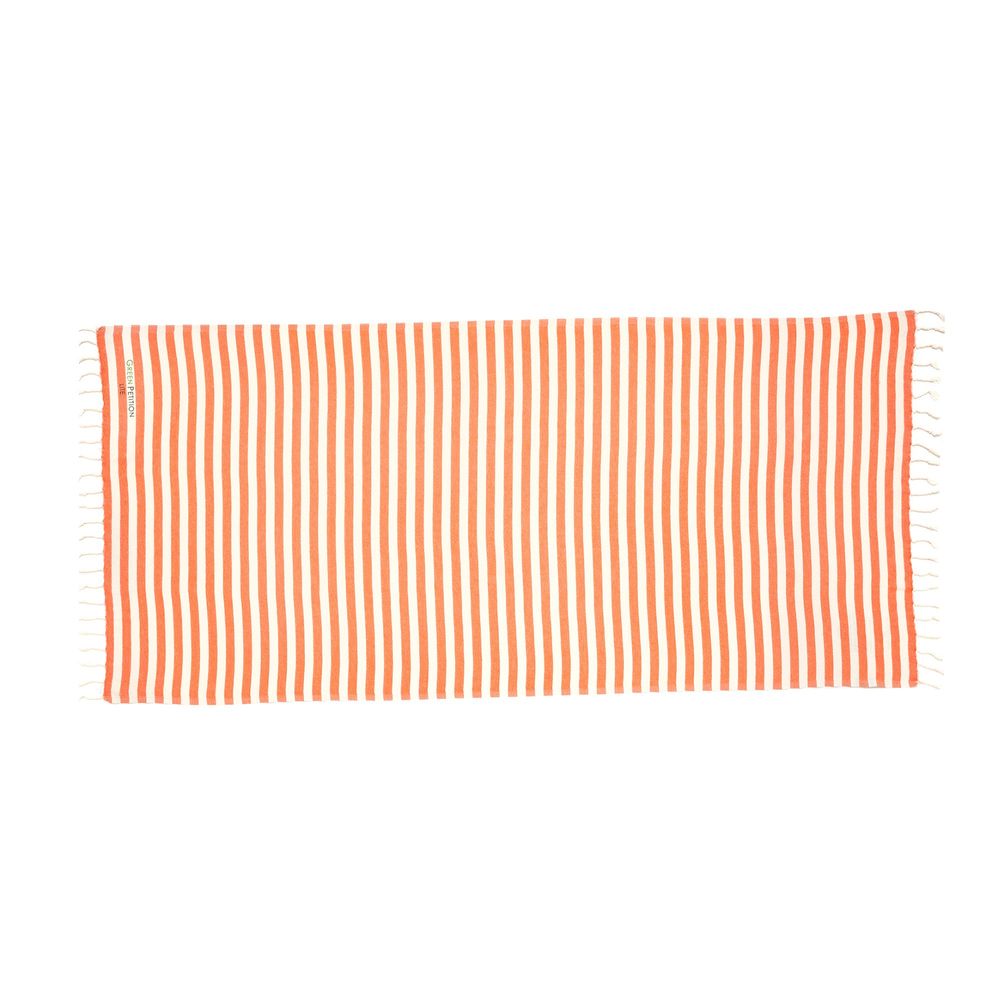 Bath towels - Mare Tangerine Fouta Towel 90x180 cm - GREEN PETITION